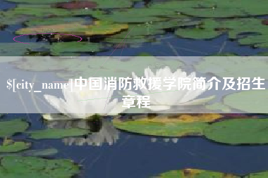 南平中国消防救援学院简介及招生章程