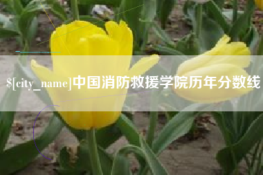 南平中国消防救援学院历年分数线
