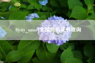 南平全国消防证书查询