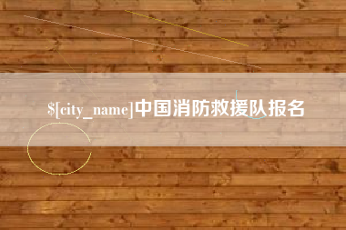南平中国消防救援队报名