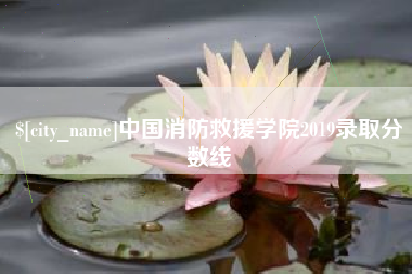 南平中国消防救援学院2019录取分数线