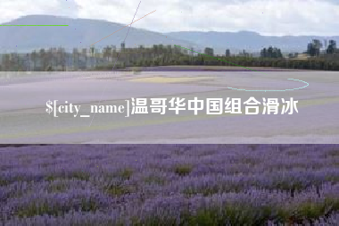 南平温哥华中国组合滑冰