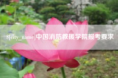 南平中国消防救援学院报考要求