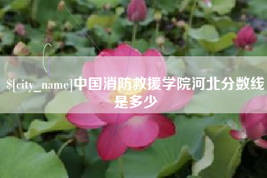 南平中国消防救援学院河北分数线是多少