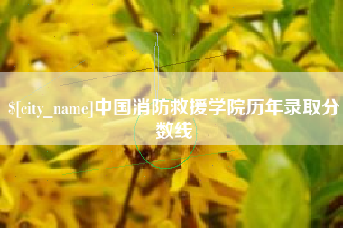 南平中国消防救援学院历年录取分数线