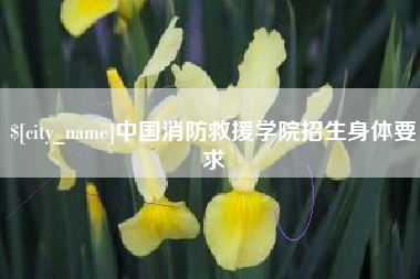 南平中国消防救援学院招生身体要求