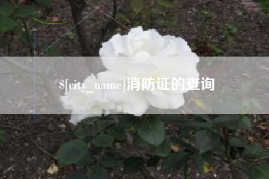 南平消防证的查询