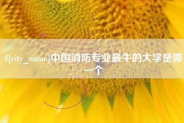 南平中国消防专业最牛的大学是哪一个