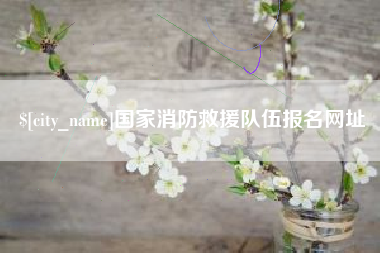 南平国家消防救援队伍报名网址