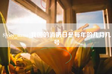 南平我国的消防日是每年的几月几号