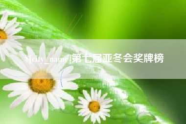 南平第七届亚冬会奖牌榜