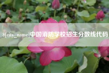 南平中国消防学校招生分数线代码