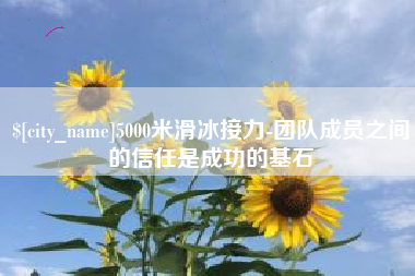 南平5000米滑冰接力-团队成员之间的信任是成功的基石
