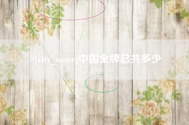 南平中国金牌总共多少