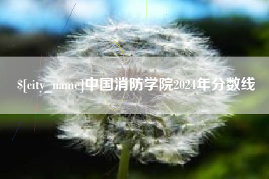 南平中国消防学院2024年分数线