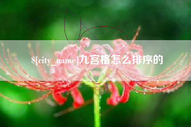 南平九宫格怎么排序的