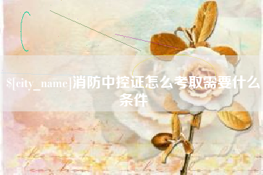 南平消防中控证怎么考取需要什么条件