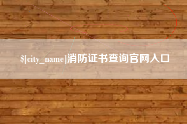 南平消防证书查询官网入口