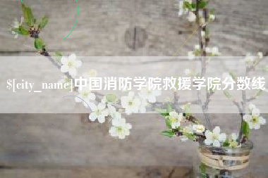 南平中国消防学院救援学院分数线